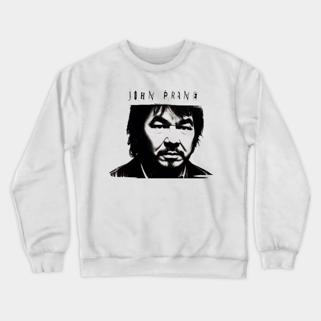 John Prine --- Retro 70s Style Crewneck Sweatshirt by Moulezitouna